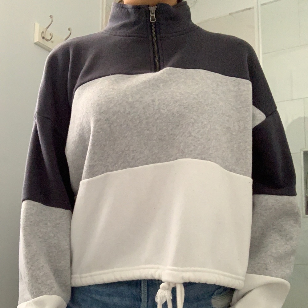 American Eagle Multi-Color Half Zip Pullover - Picture 2 of 4